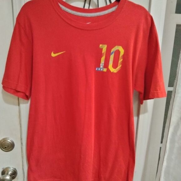 Landon donovan Nike Tee Shirt Red Gold Short Sleeve - Picture 1 of 6